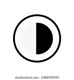 Setting dark mode icon isolated on white background.