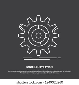 setting, data, management, process, progress Icon. Line vector symbol for UI and UX, website or mobile application