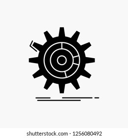 setting, data, management, process, progress Glyph Icon. Vector isolated illustration