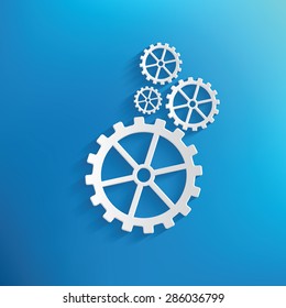 Setting design on blue background,clean vector