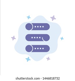 Setting, Device, Switch, On Off Blue Icon on Abstract Cloud Background