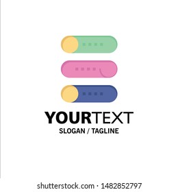 Setting, Device, Switch, On Off Business Logo Template. Flat Color