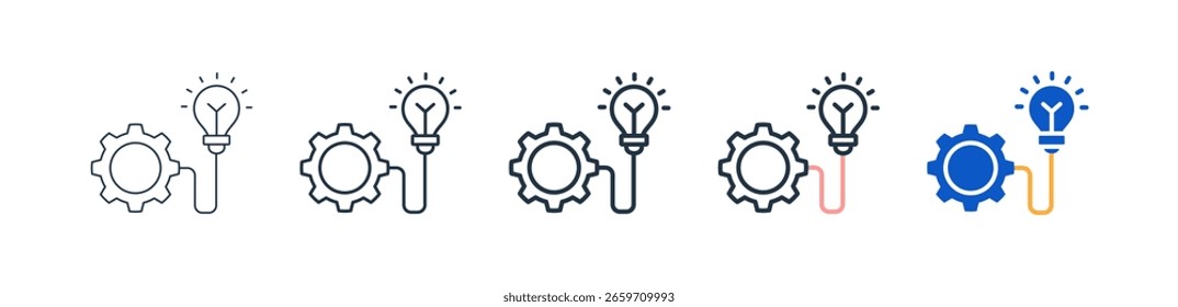 Establecer diferentes íconos de estilo para establecer la Ilustración vectorial.