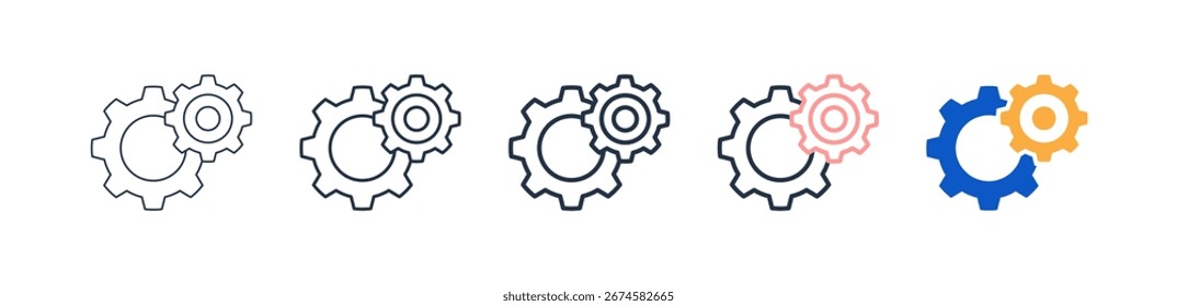 Setting different style icons set vector illustration.