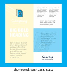 Setting document  Business Company Poster Template. with place for text and images. vector background