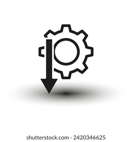 Download-Symbol festlegen. Vektorgrafik. EPS10.