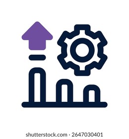 setting duotone icon. Sleek and modern vector icon for websites, mobile apps, marketing materials, and corporate design. Fully scalable and ready to use.
