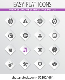 Setting easy flat web icons for user interface design