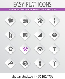 Setting easy flat web icons for user interface design