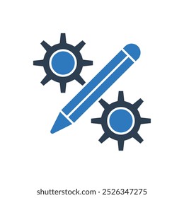 Setting edit Icon - Gear With Pencil Icon
