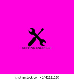 setting engineer icon sign signifier vector