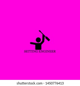 setting engineer icon sign signifier vector