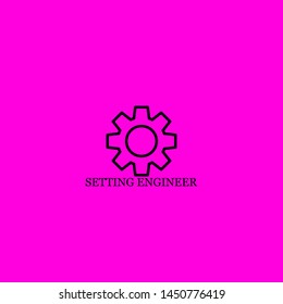 setting engineer icon sign signifier vector