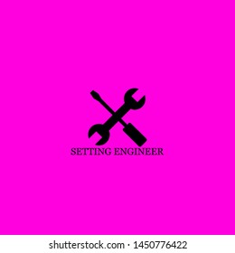 setting engineer icon sign signifier vector
