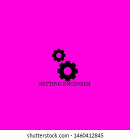 setting engineer icon sign signifier vector