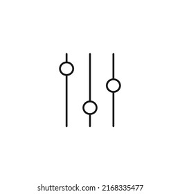 Setting or engineering concept. Vector sign drawn with thin line. Editable stroke. Perfect for web sites, stores, shops. Vector line icon of sound bar 