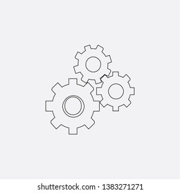 setting engineering icon sign signifier vector