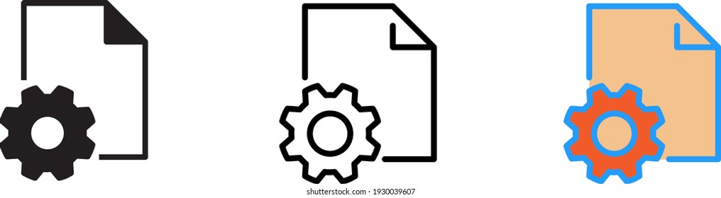 Icono de archivo de configuración, ilustración vectorial