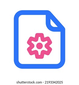 Setting Files Icon Two Tone Color