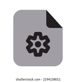 Setting Files Icon Two Tone Solid