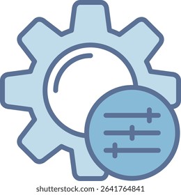 Setting Filled Blue Tone Icon