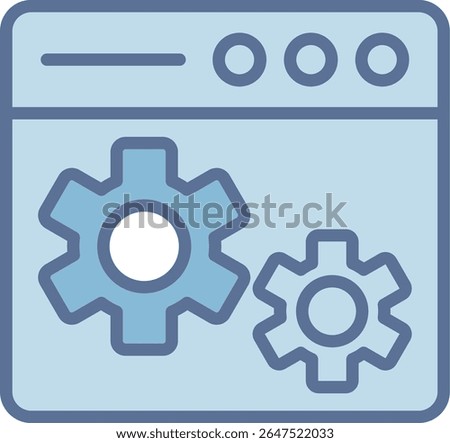 Setting Filled Blue Tone Icon