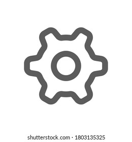 setting flat outline interface icon