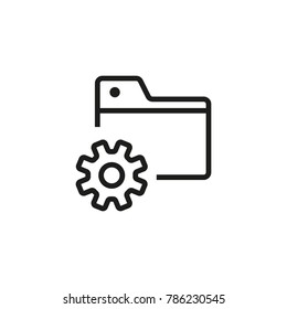 Setting Folder Icon Stock Vector (Royalty Free) 786230545 | Shutterstock