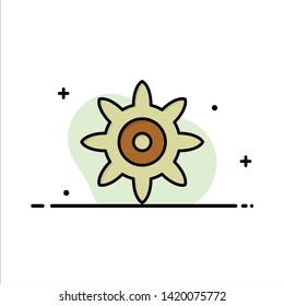 Setting, Gear Business Logo Template. Flat Color