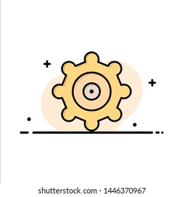 Setting, Gear Business Logo Template. Flat Color