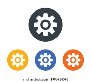 Setting, gear, cogwheel. Gear design collection on white background. Preferences symbol