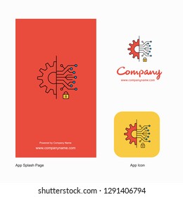 Setting gear Company Logo App Icon and Splash Page Design. Creative Business App Design Elements