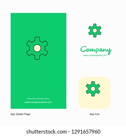 Setting gear  Company Logo App Icon and Splash Page Design. Creative Business App Design Elements