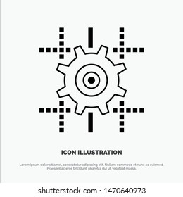 Setting, Gear, Computing, Line Vector Line Icon. Vector Icon Template background