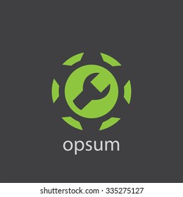 setting gear cutted identity template icon design element