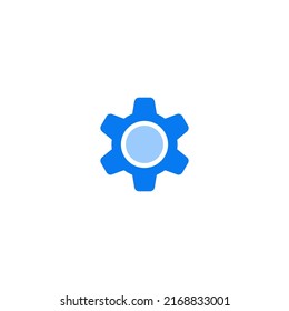Setting gear flat line icon. linear style sign for mobile concept and web design. Outline vector icon. Symbol, logo illustration. Vector graphic