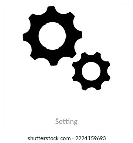 Setting and gear icon concept
