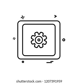Setting gear icon design vector