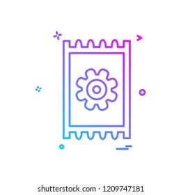 Setting gear icon design vector