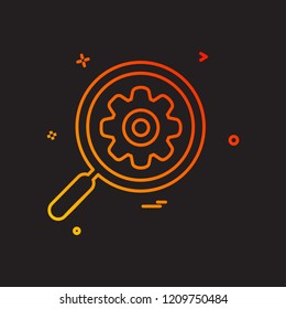 Setting gear icon design vector