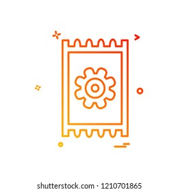 Setting gear icon design vector