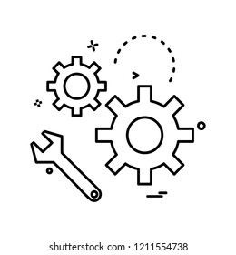 Setting Gear icon design vector