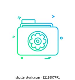 Setting gear icon design vector