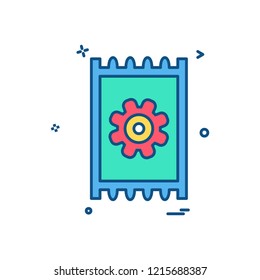 Setting gear icon design vector