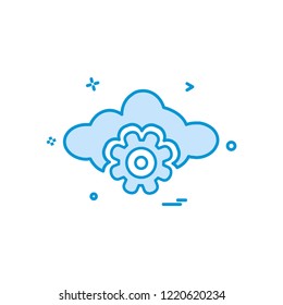 Setting gear icon design vector