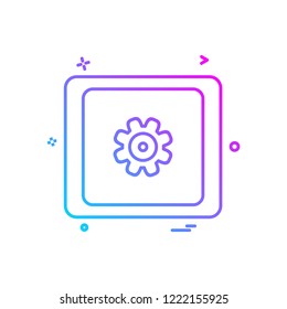 Setting gear icon design vector