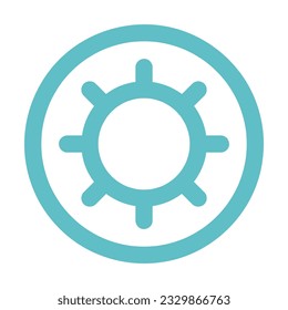 icono de ajuste del engranaje. aislado en fondo blanco