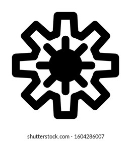 Setting Gear icon isolated sign symbol vector illustration - high quality black style vector icons
