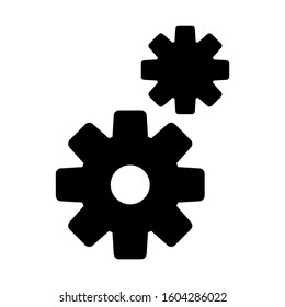 Setting Gear icon isolated sign symbol vector illustration - high quality black style vector icons
