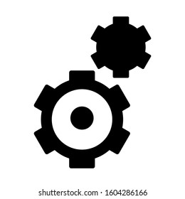 Setting Gear icon isolated sign symbol vector illustration - high quality black style vector icons
